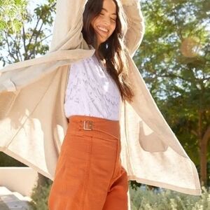 DONNI Cardigan  Striped Ribbed  OSFA Gray